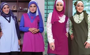 mencocokkan warna jilbab dengan baju AlmaPradifta